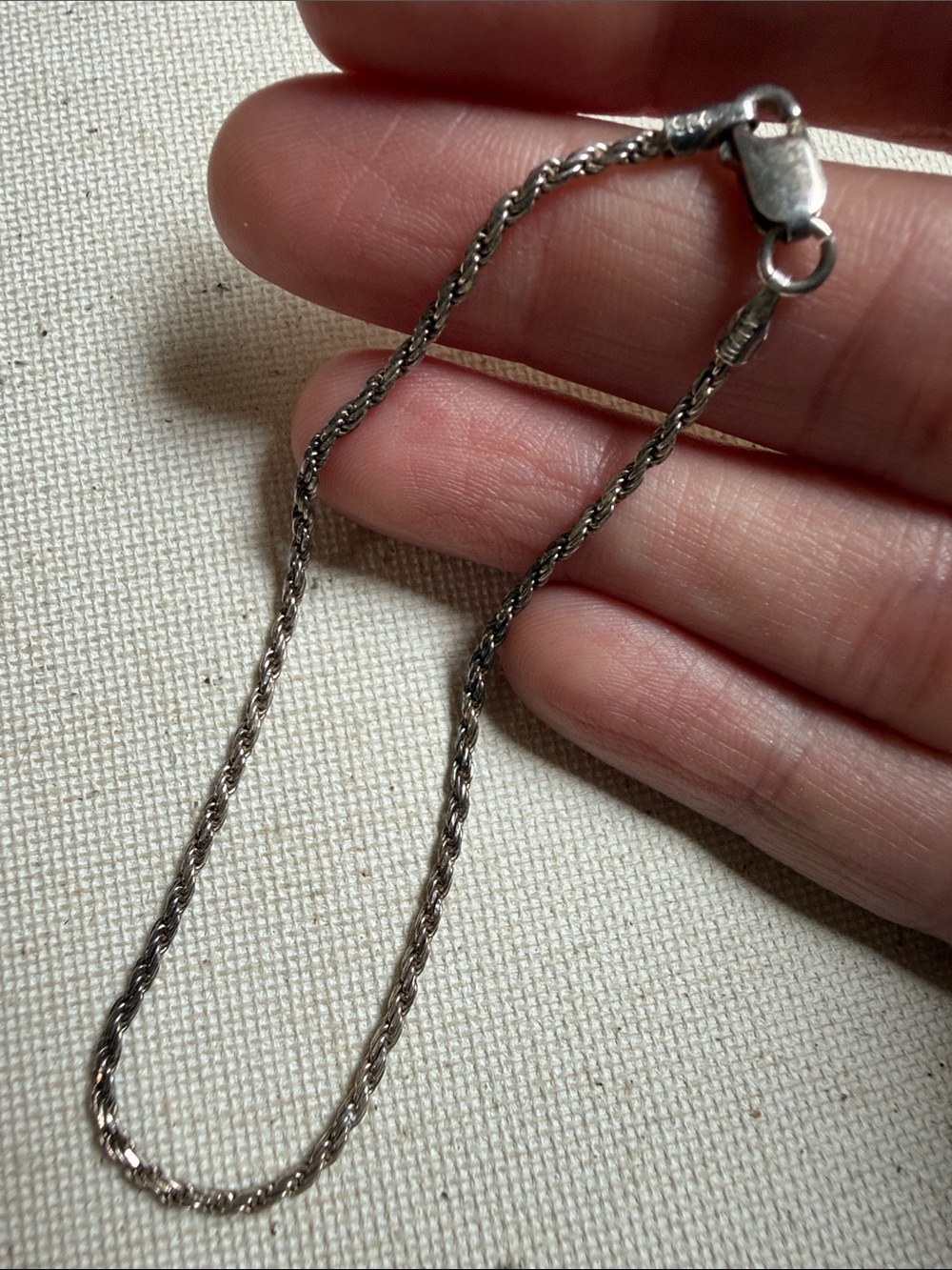 Classic Sterling Silver 925 7in Rope Chain Bracelet - Picture 3 of 8